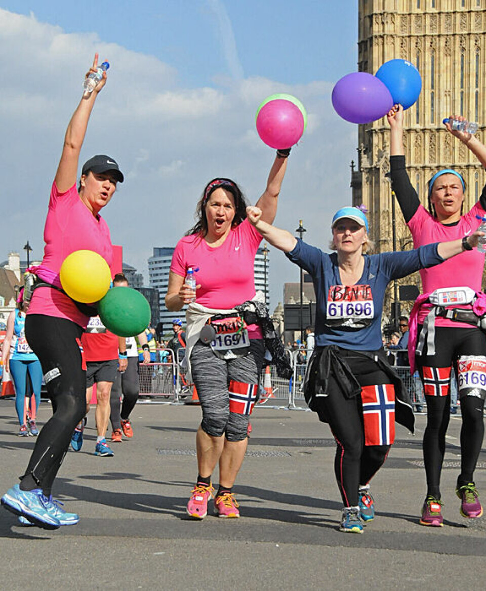 Karin Lampe var eneste kvinne som tok Jernmannstatuetten i fjor London Marathon 2017.jpg