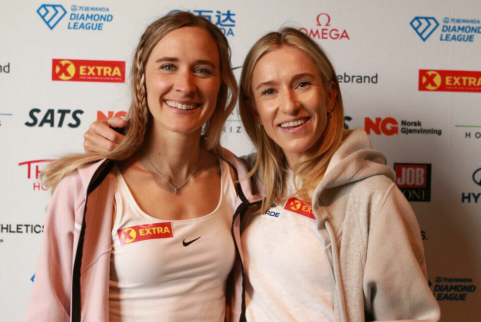 VM-vrakingen av Amalie Sæten vekker sterke reaksjoner Godt humør: Både Hedda Hynne (tv) og Karoline Bjerkeli Grøvdal var optimister foran Bislett Games. (Foto: Kjell Vigestad)