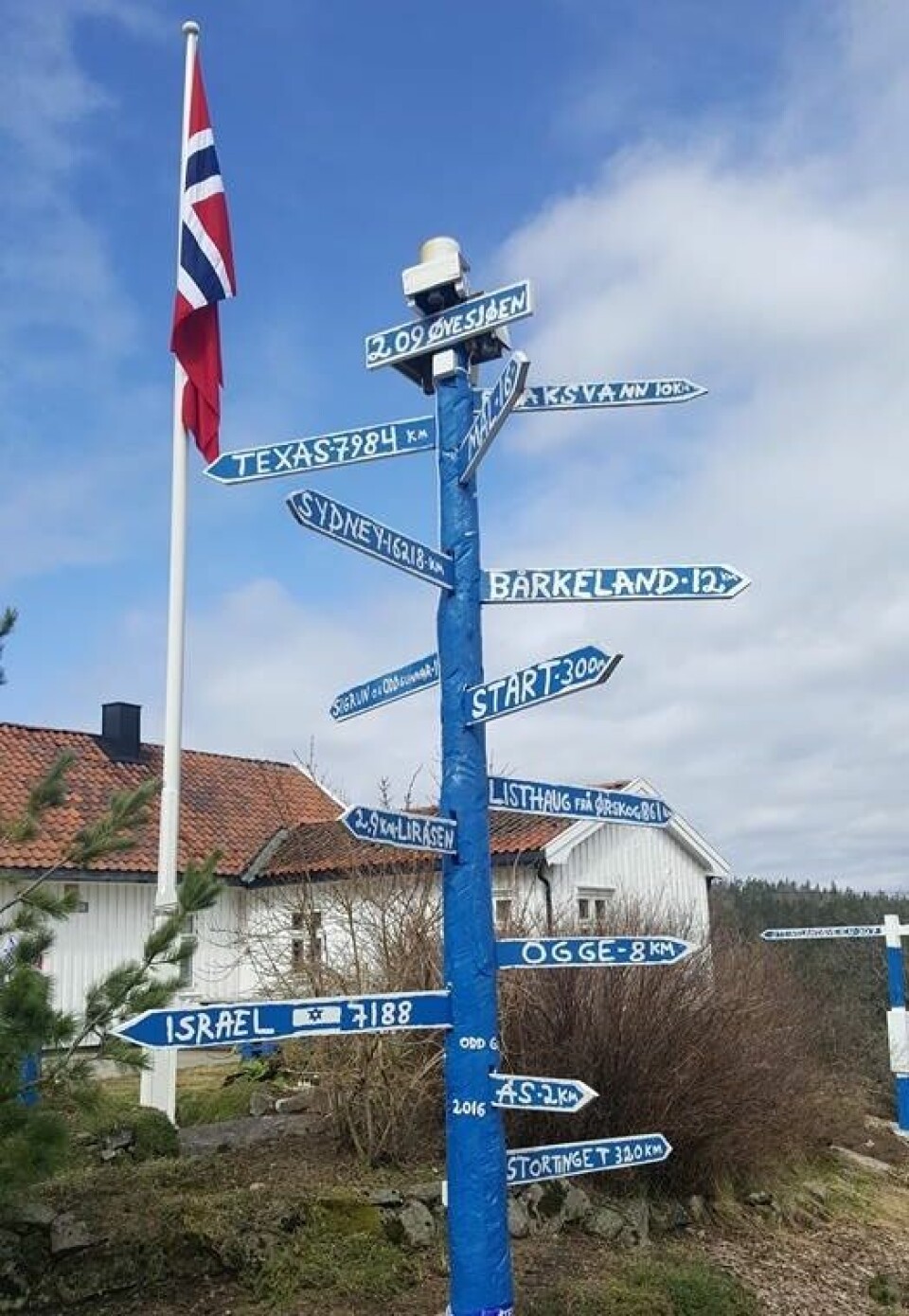 Fantastisk flott dag i Steinsland Bygdemaraton Veiskilt.jpg