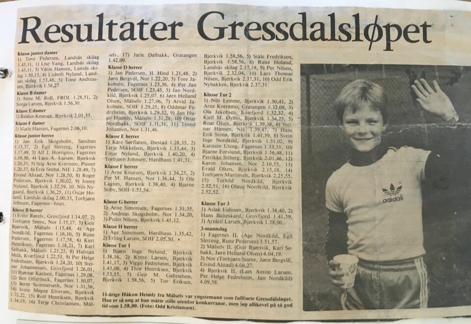 Håkon Helge Hjemly, gullvinner i NM halvmaraton (M50) i sitt tredje comeback Håkon_Hjemly_11år_Grassdalsløpet.jpg