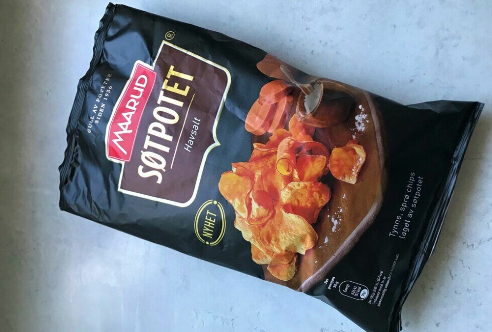 Innimellom blir jeg rett og slett lurt Søtpotetchips fra Maarud