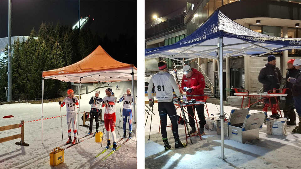 Deltakere gjør seg klare til vinterens tredje renn i OABIK-karusellen i Holmenkollen. (Foto: arrangøren) Deltakere gjør seg klare til vinterens tredje renn i OABIK-karusellen i Holmenkollen. (Foto: arrangøren)