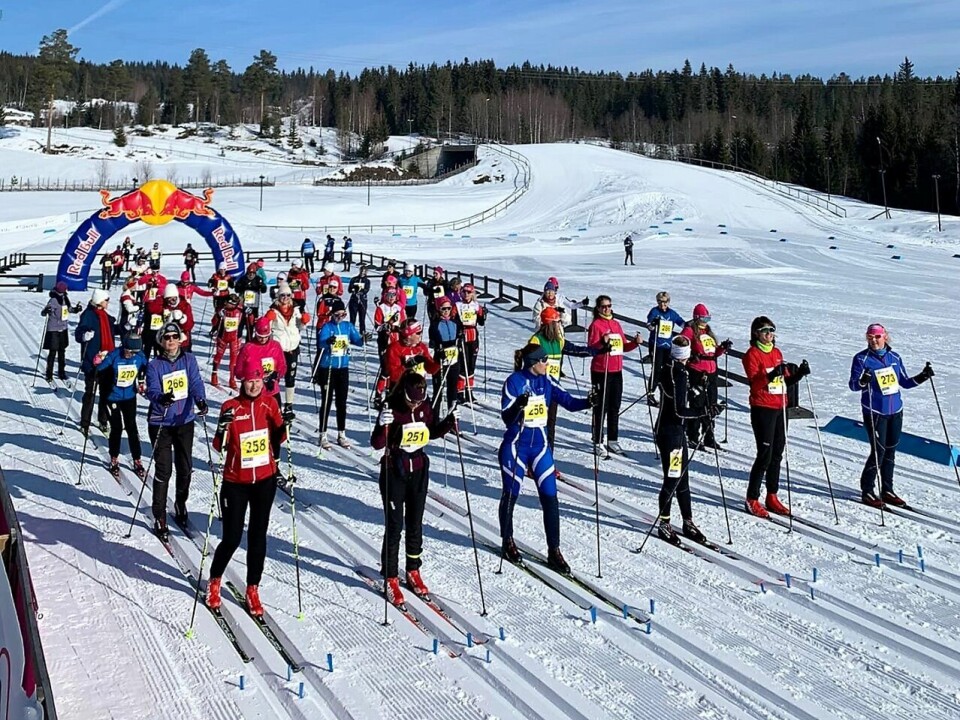 Fra en av startpuljene på den mest populære distansen, 15 km med tid, med 168 fullførende i den velkjente Ingalåmi-runden om Mesnasaga. (Foto fra Ingalåmis facebookside) Fra en av startpuljene på den mest populære distansen, 15 km med tid, med 168 fullførende i den velkjente Ingalåmi-runden om Mesnasaga. (Foto fra Ingalåmis facebookside)