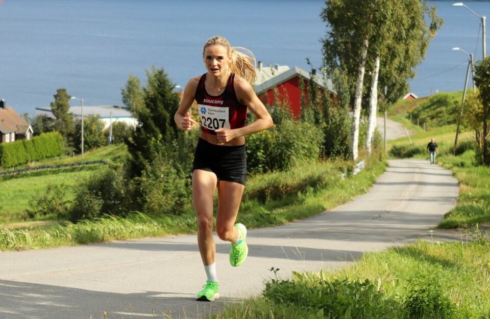 Live Johannessen Solheimdal forbedret sin åtte år gamle løyperekord med halvannet minutt i Flemstubben søndag. (Foto: Per Kaare Gagnat) Live Johannessen Solheimdal forbedret sin åtte år gamle løyperekord med halvannet minutt i Flemstubben søndag. (Foto: Per Kaare Gagnat)