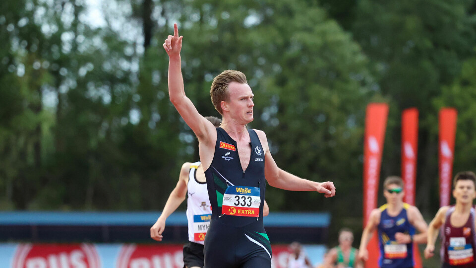 Narve Gilje Nordås da han spurtet inn til NM-tittelen på 5000 meter på Askøy for 14 dager siden. (Foto: Arne Dag Myking) Narve Gilje Nordås da han spurtet inn til NM-tittelen på 5000 meter på Askøy for 14 dager siden. (Foto: Arne Dag Myking)