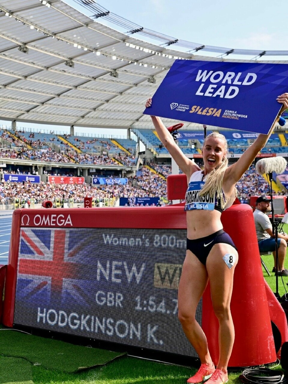 Keely Hodgkinson løp sin nest raskeste 800 m i karrieren i sitt comeback i Polen. (Foto: arrangøren)