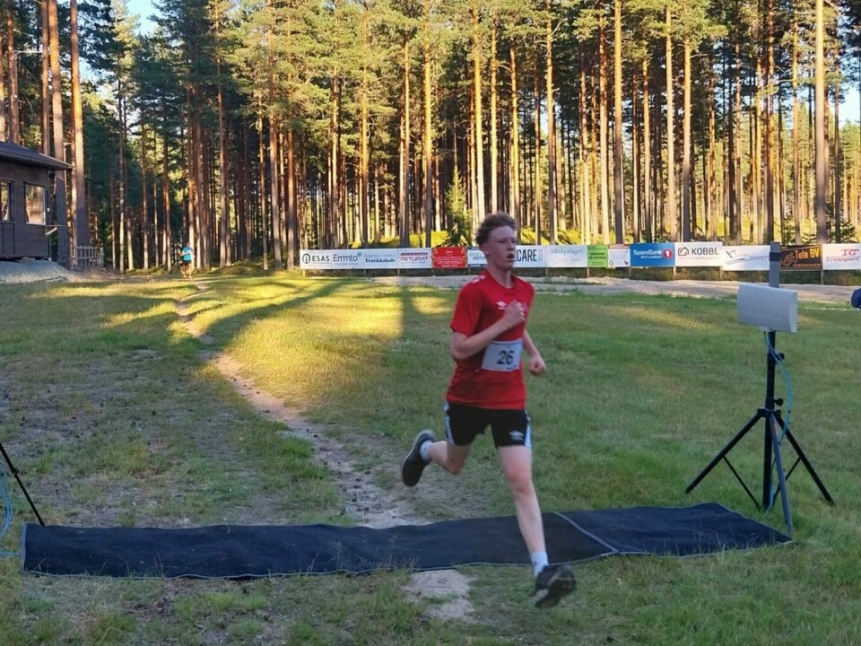 13-åringen Liam Sand-Fjeldseth var kveldens fjerdemann over mål på 17:17. (Foto: arrangøren)