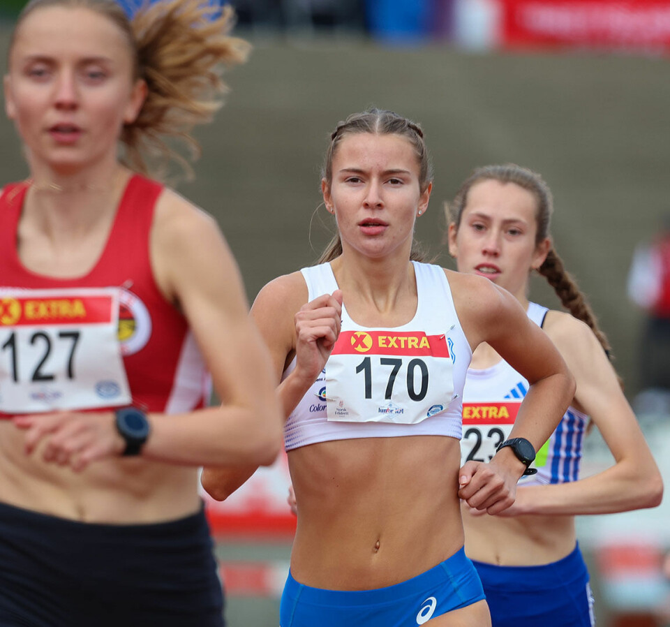 Sølvmedaljør Eva Friestad fra Kristiansand IF. (Foto: Arne Dag Myking)