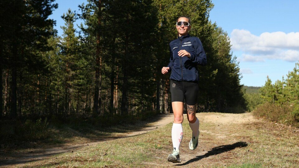 Høy smerteterskel: Line tåler mye, men ikke en dag uten trening. Både hun og mannen krysser fingrene for at hun unngår belastningsskader. (Foto: Marianne Røhme / Kondis © Kondis) Line Viola Hvammen er Kondistrener på Kondistreninga Elverum