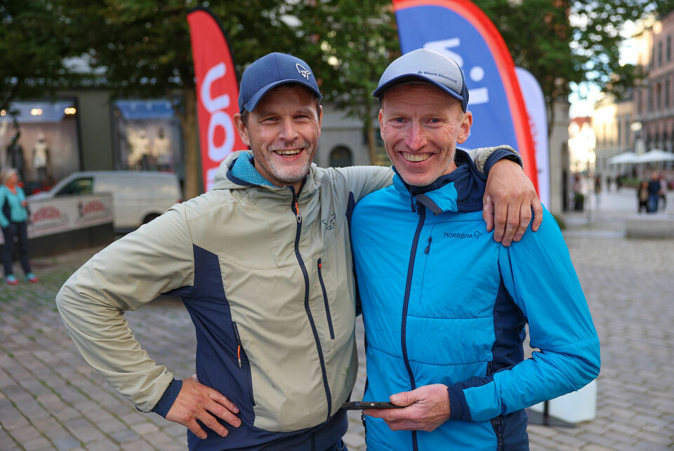 Fornøyd arrangerer i Platou Sport: Brede Birkeland og Sverre Slethaug.