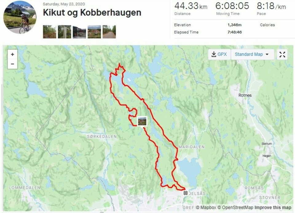 42 løpere med 75 resultater i Kondis virtuelle maraton- og ultraløp Øivind_Due_Trier_gps.jpg