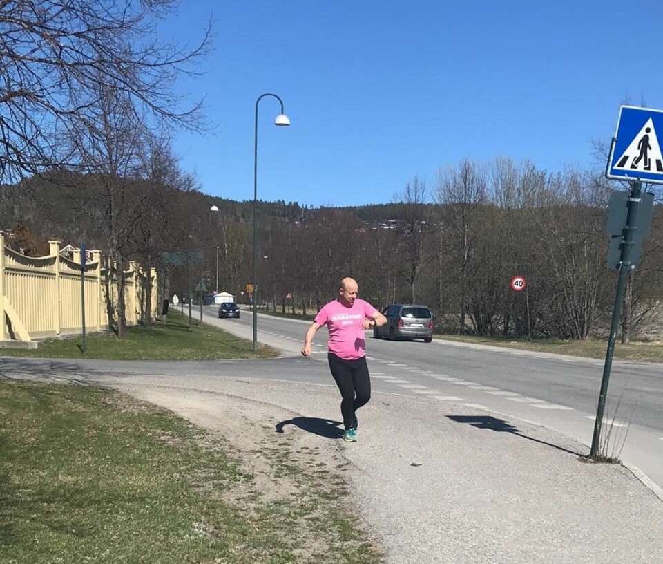 42 løpere med 75 resultater i Kondis virtuelle maraton- og ultraløp Reidar_Stenseng_På_vei_mot_mål.jpg