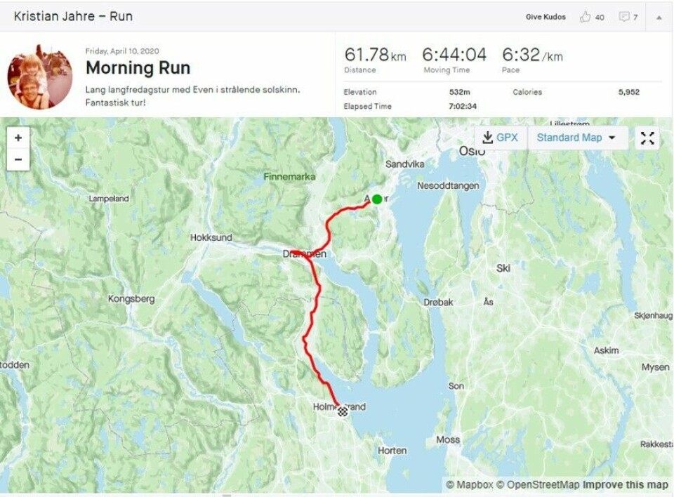 42 løpere med 75 resultater i Kondis virtuelle maraton- og ultraløp Kristian_Jahre_APRIL-STrava.jpg